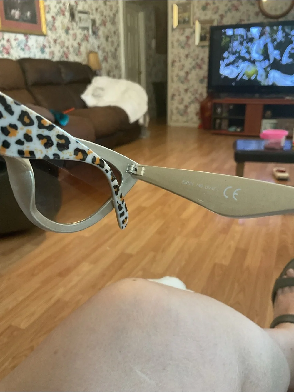 Leopard Cat Eye Sunglasses - Cream Leopard Print